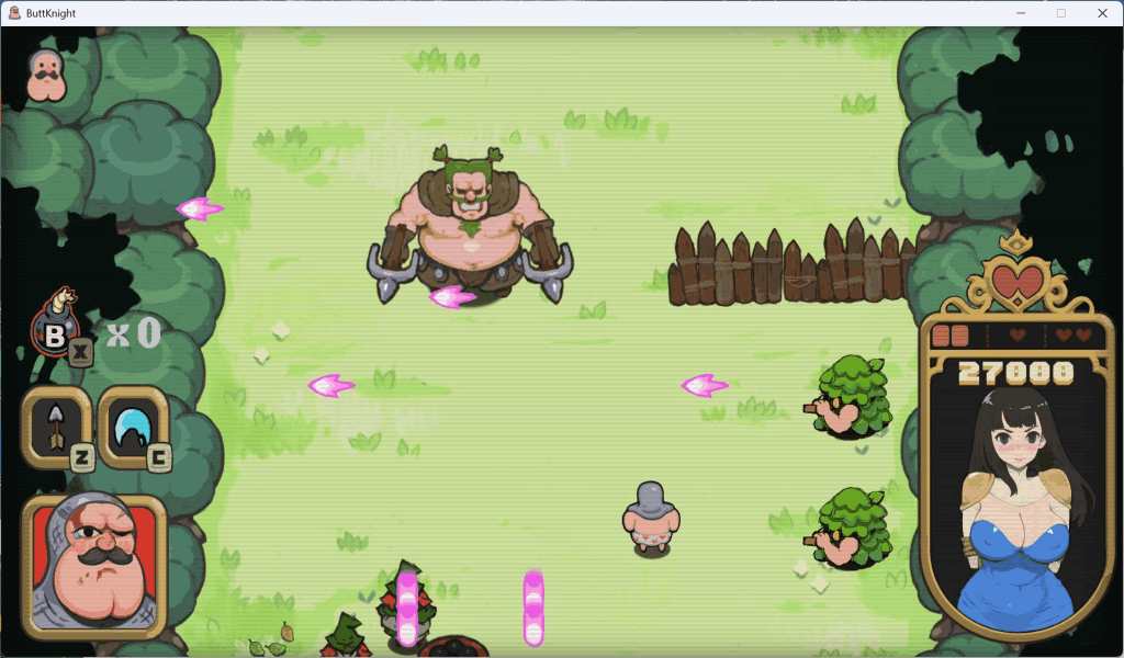 【PC/弹幕STG】蜜臀骑士/ButtKnight 官方中文版体验：动态立绘+2.3G新作解析图片-3