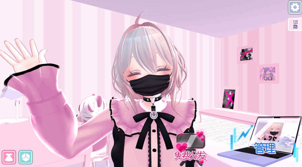 安卓与PC双平台互动SLG游戏《VR直播UP主：露西亚》官方中文版下载（养成/动态/CV/步兵/500M）