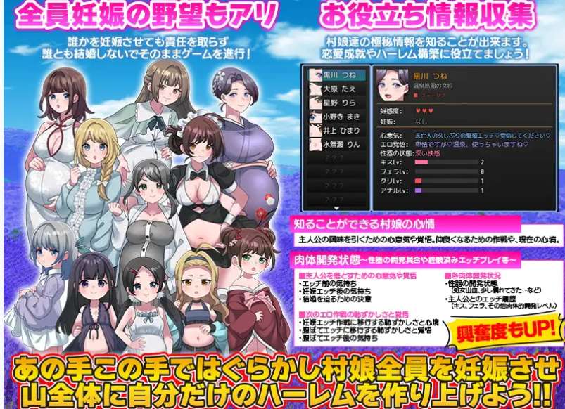 妊娠后宫生活模拟器 妊娠ハーレム生活シミュレーション PC版 日式生活模拟RPG Mtool汉化版图片-1 妊娠后宫生活模拟器 妊娠ハーレム生活シミュレーション PC版 日式生活模拟RPG Mtool汉化版图片-1